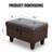 Rectangular Storage Ottoman , Faux Leather Footrest With Hinged Lid, Coffee Table Stool For Living Room, Bedroom, Entryway, Brown-729512017