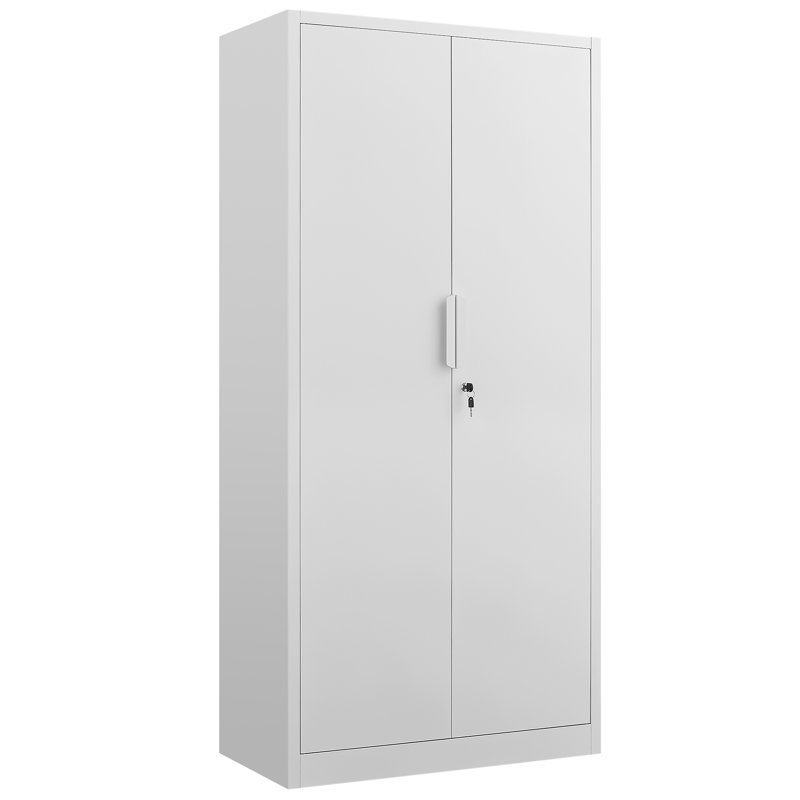Classeur à 2 portes avec serrure, H 16,54 po x l 70,87 po x P 31,5 po, Blanc