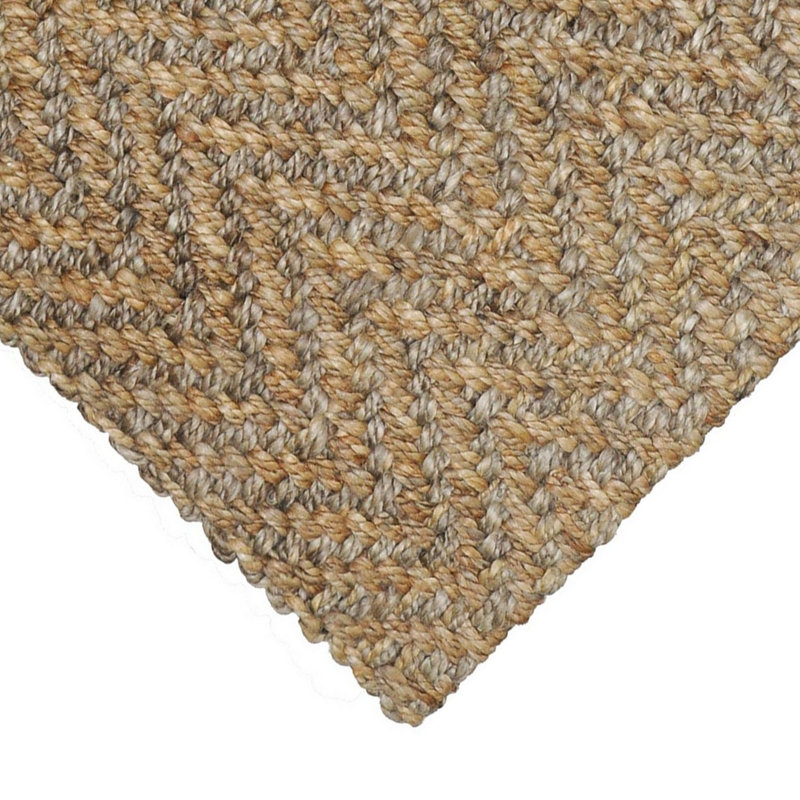 Jute / Sisal Chevron Area Rug in Brown, Rectangle 9' x 12'