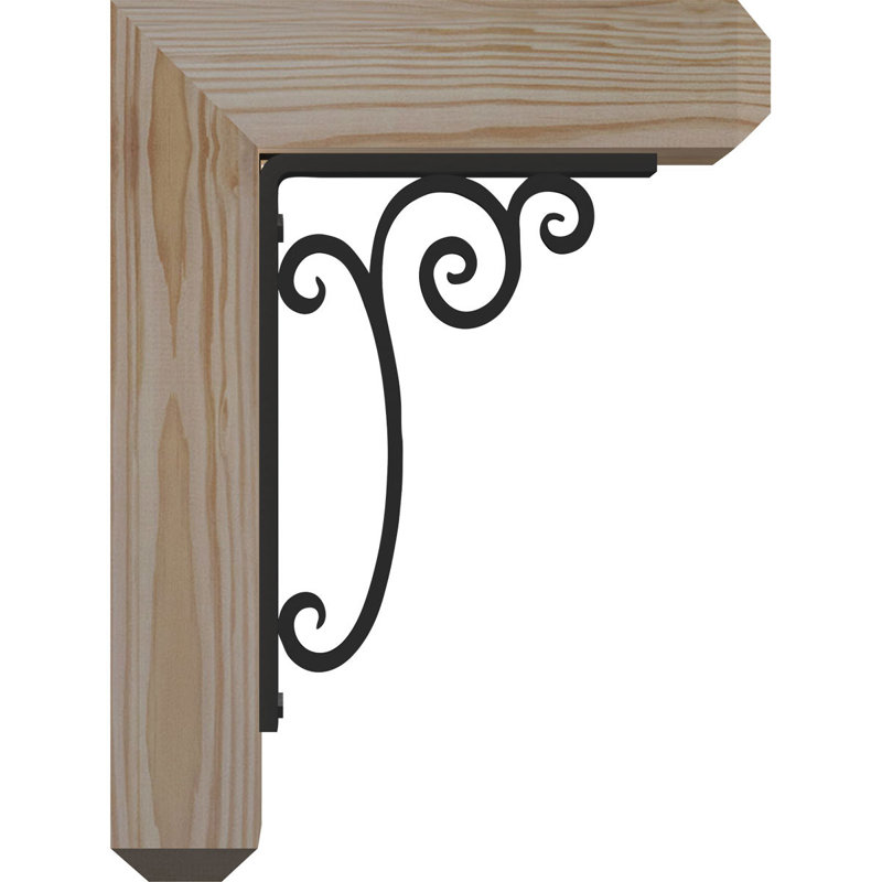 Support simple Ironcrest de 4 po Avery, H 12 po x P 9 1/2 po, Sapin de Douglas de l 3 1/2 po x T 2 po (lisse)