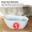 Baignoire de trempage autoportante en acrylique L 59 po x l 30,7 po, blanc brillant-128724522