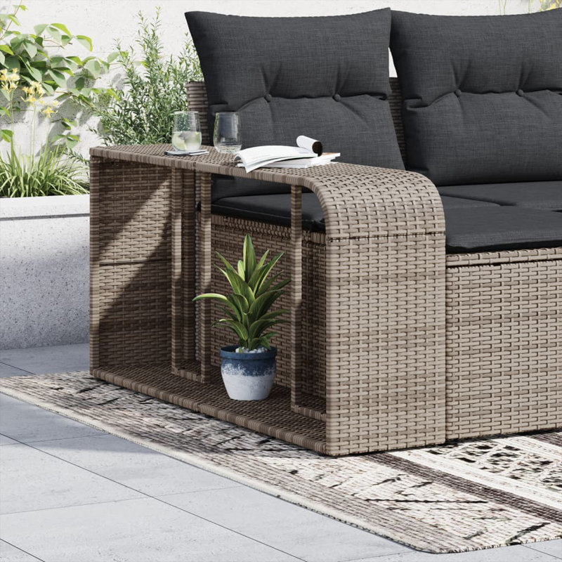 Schechter Rectangular 112Cm L Outdoor Side Table, Grey