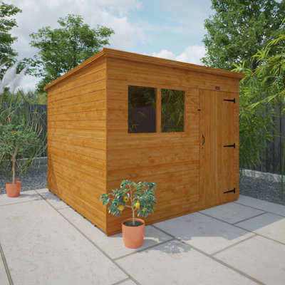 Solid Wood Shiplap Pent Garden Shed