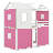 Bunk Wood House Bed With Tent-1843614667-1843614664