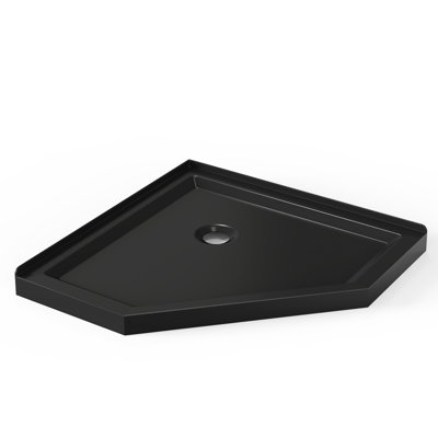 36" X 36" Neo-Angle Corner Shower Base, Acrylic & ABS, 2-Wall Fit, Pre-Leveled