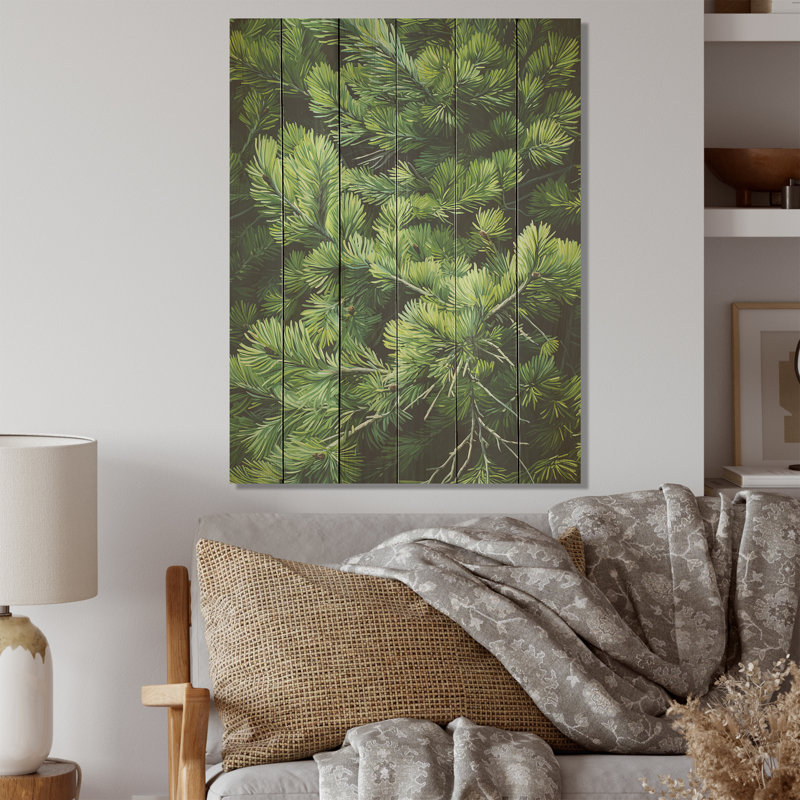 Pin pureté dans la forêt - Arbre pin, art sur bois de pin naturel, H 32 po x l 24 po