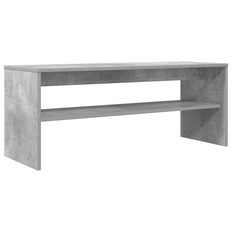 Unfinished TV Stand, 40cm H x 100cm L x 35cm W, Concrete Grey