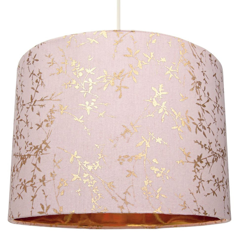 20 cm H Drum Cotton Lamp Shade ( Screw On ), Pink