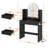 Makeup Vanity With Lighted Mirror & Power Outlet, Modern Small Vanity Desk with Side Storage Shelves For Bedroom-91047231