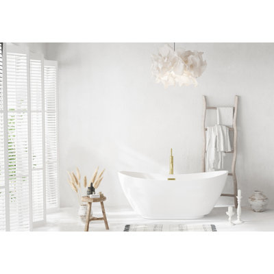 Baignoire de trempage autoportante en fibre de verre 62 po x 28,3 po Labrusca