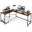 L-Shaped Metal Base Computer Desk