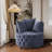 Jakora Velvet Swivel Barrel Chair-1959615756