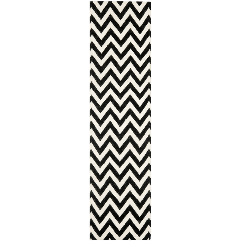 Besaw Chevron Wool Hand Woven Area Rug, Runner 76 x 244 cm