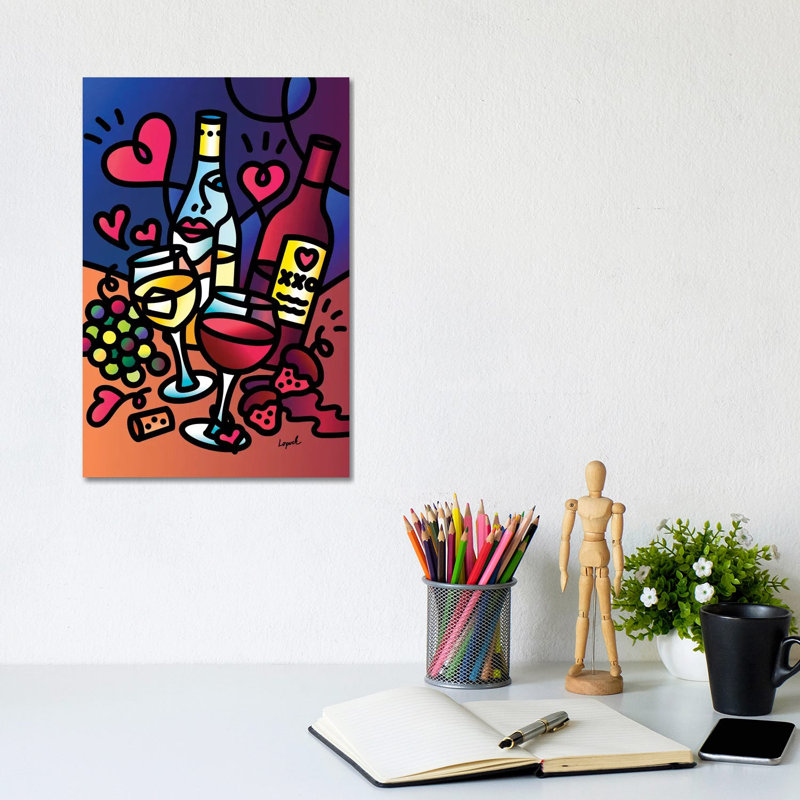 Wine Lover by Lisa Lopuck - Wrapped Canvas Print, 20.32 cm H x 30.48 cm W