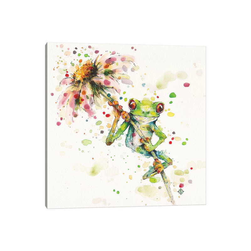 «Hello There Bright Eyes» par Sillier Than Sally - impression d'art graphique, Toile tendue, Pas de tapis
