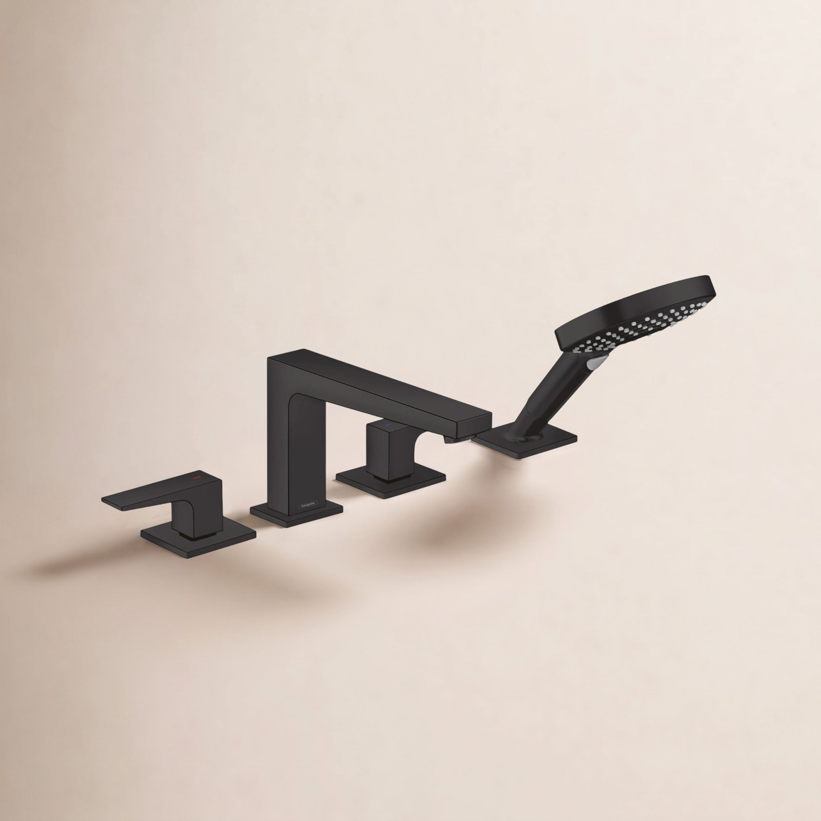 Metropol 4-Hole Roman Tub Faucet Set, Brushed Gold
