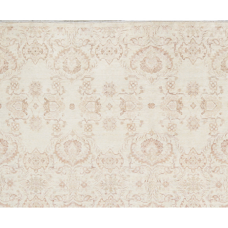 Wool Oriental Area Rug in Beige