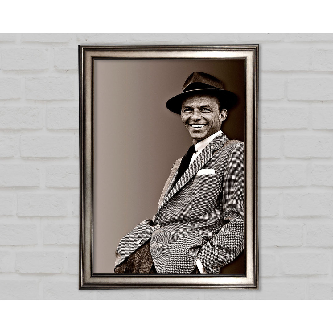 Frank Sinatra Sepia - Einzelner Bilderrahmen Kunstdrucke