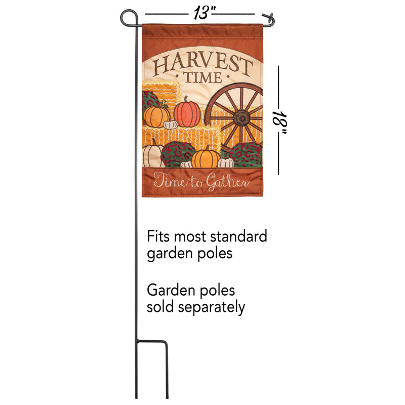 Double Sided Nylon Thanksgiving Garden Flag, 18" x 13"
