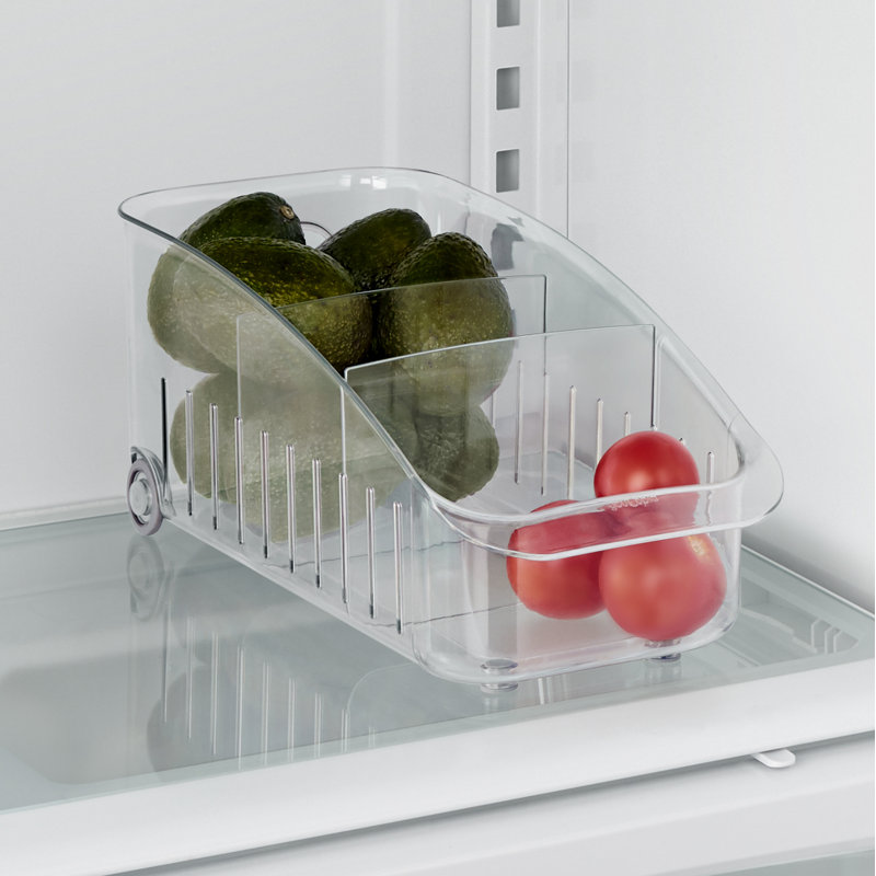YouCopia® RollOut® Fridge Drawer, 6", Rolling Fridge Organizer with Adjustable Dividers