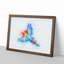 Parrot in Flight in Abstract - Framed Print-55577969-55577968