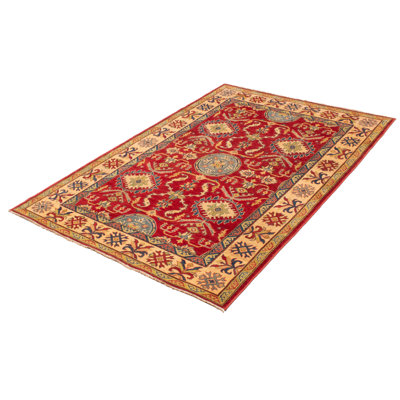 Tavery One-of-a-Kind 5'11" X 8'11" New Age Wool Area Rug in Red
