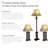 Timeless Abode Slate 3-Piece Floor and Table Lamp Set