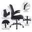 Chaise de bureau ergonomique en filet avec accoudoirs rabattables