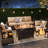 7-pieces Patio Conversation Set With Wide Armrests And Fire Pit Table,outdoor Rattan Seating Group-400181835