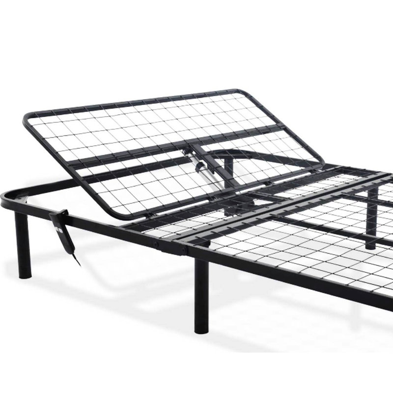 Black Full - Sized Head Up Only Adjustable Bed Foundation, Strong Steel Structure, Quick And Easy Assembly, 850 Lbs Weight Carrying Ability, 75 In Depth, 53 Width, 14 Height Black, Full, Adjustment,
