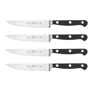 faderic Steak Knives Set of 8, Full-Tang Triple Rivet Stainless Steel  Serrated Steak Knives, Black,4.5 In Sharp Blade, For Kitchen Restaurant