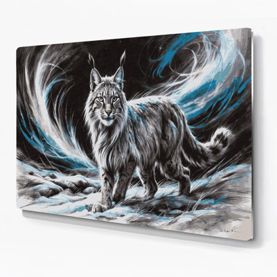 Big Cats Nordic Lynx Brown Metal Wall Art