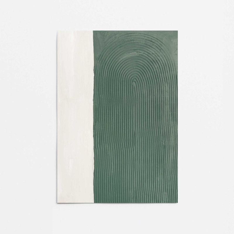 16 "x 16" texturé Echoes Emerald v1, Papier, H 10 po x l 8 po x P 0,25 po