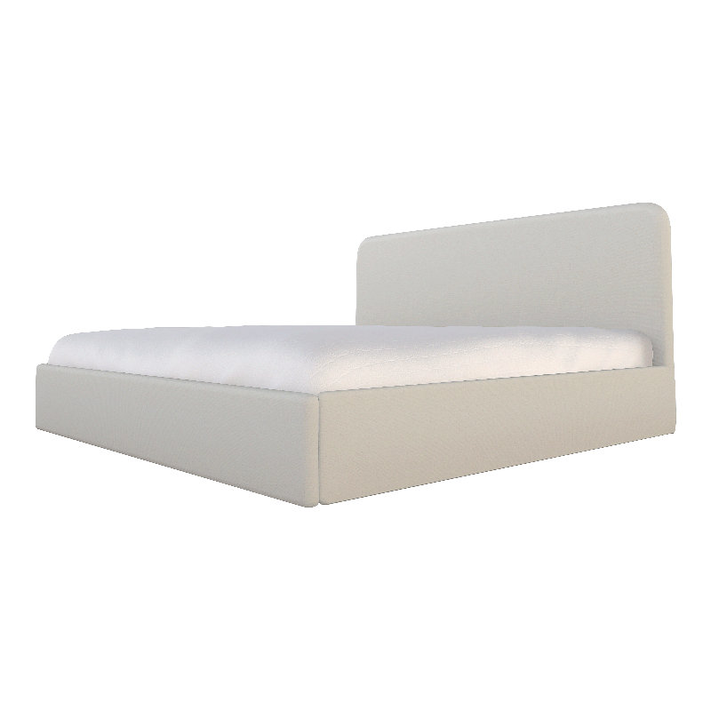 Detroit Upholstered Bed, Study Hall Snow, Twin