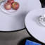 Ensemble de 2 tables basses gigognes rondes pour petit endroit, table de bout de salon avec plateau en pierre frittée blanche, table de chevet de 32,68 po + 16,93 po de diamètre pour la salle à manger de la salle à manger, canapé de 83 cm et plus de 43 cm