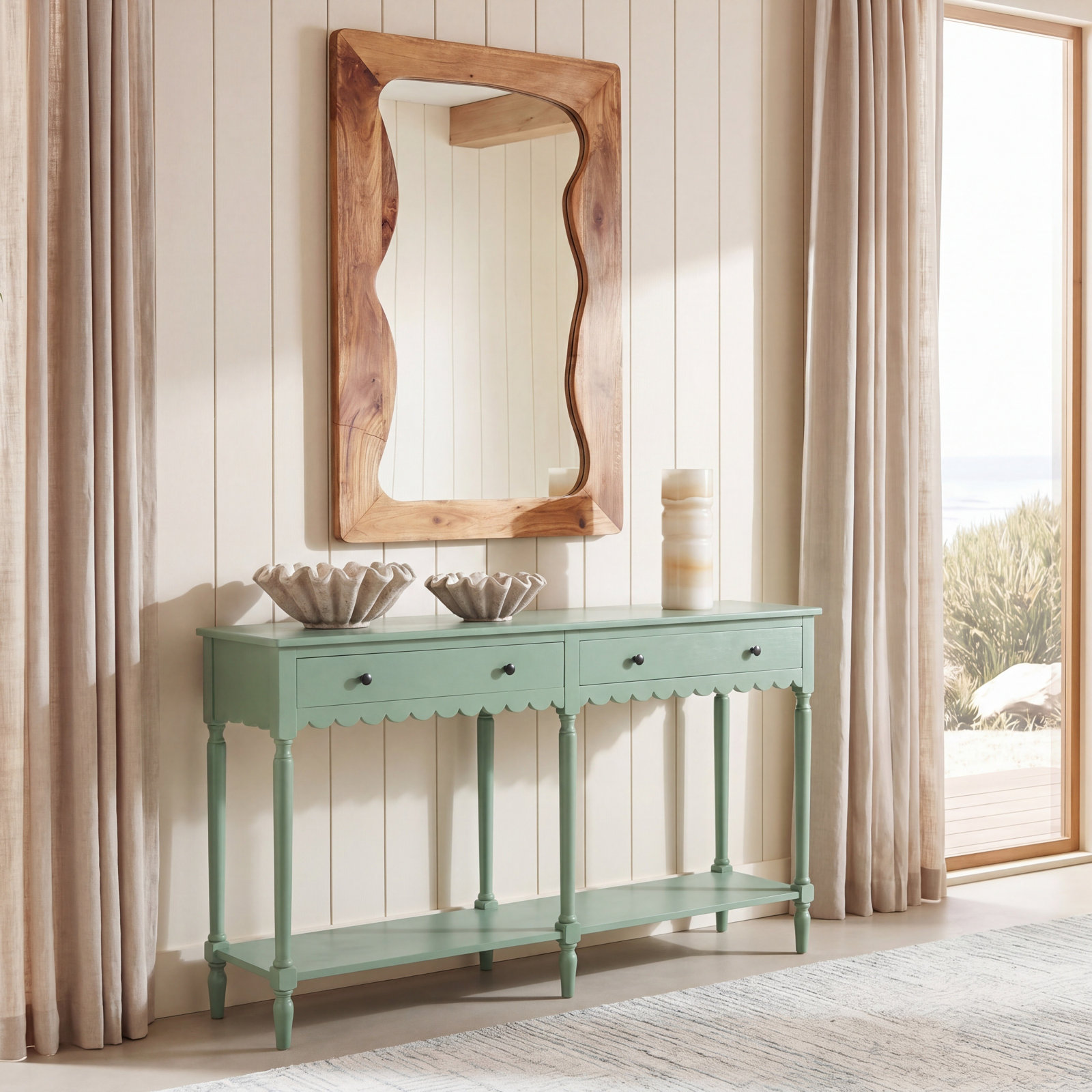 Branden 2-Drawer Console Table, Sage