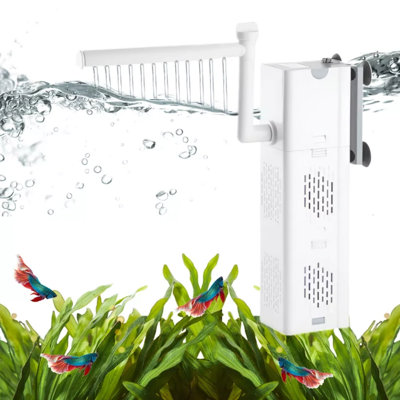 Aquarium Filter Submersible Fish Tank Filter With Rainwater Aerator Filter Pump 15w