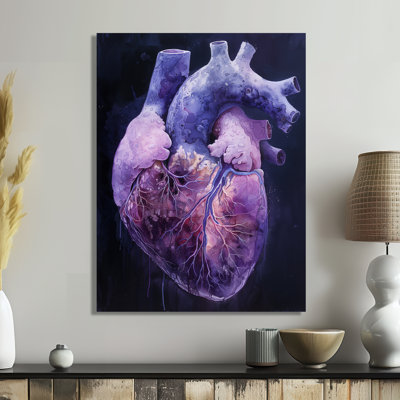  «Abstract Heart Purple Scenery», reproduction d'art abstrait