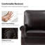Chaise d'appoint en cuir véritable de style Mid-Century avec pieds en bois massif Wajeeh-1411457873