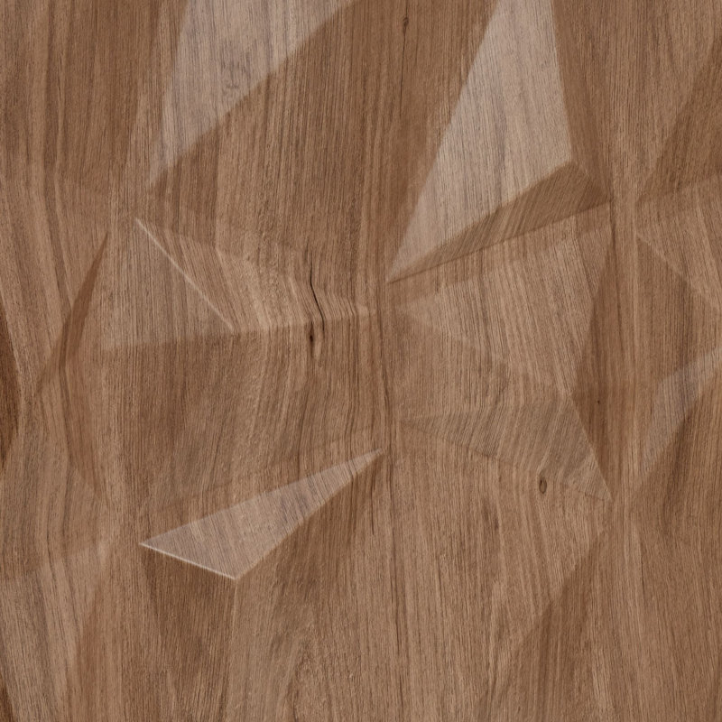 Creeden 50 cm x 50 cm 3D Wall Panel (6-pack), Matt Wooden