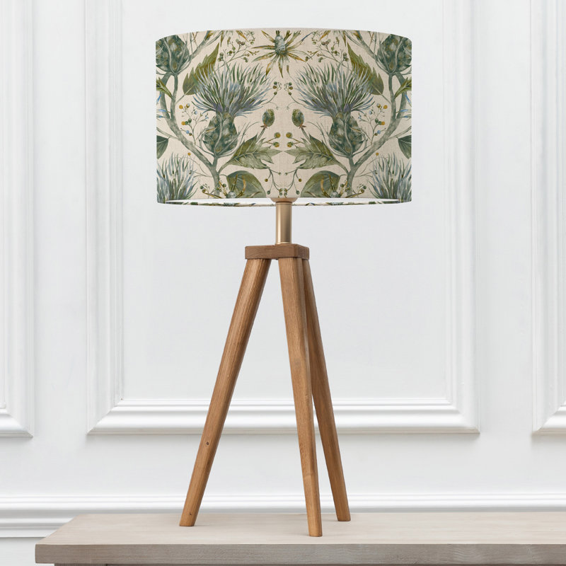 Aratus Wood Tripod Lamp, Lichen