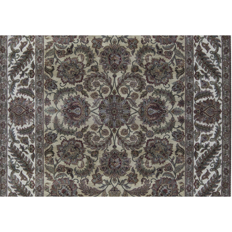 Tapis brun de haute qualité noué à la main