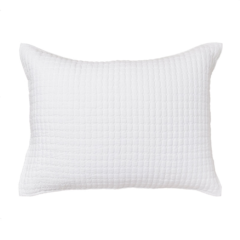 Bohannon Cotton Striped Sham - Standard, White, Standard