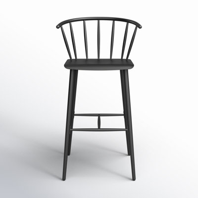 Loriana 21.3'' L 21.3'' W Black Metal Stool