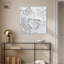 «Glacier Canvas Elegant», art mural blanc doré par Art Remedy-104343575-111780072