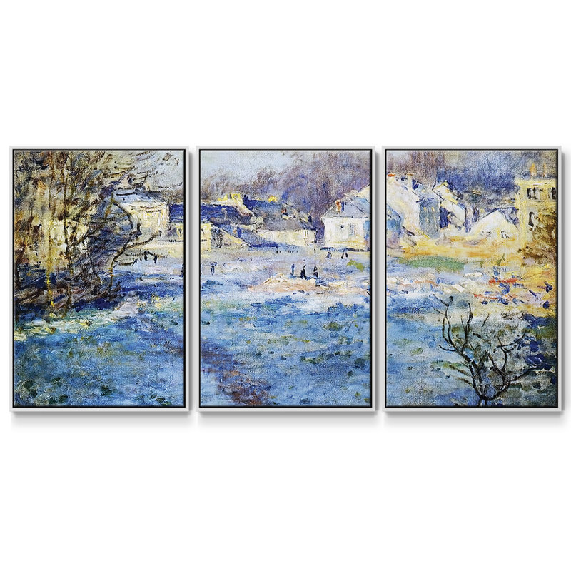 White Frost, 1875, reproduction sur toile 3 pièces, H 36 po x l 75 po x P 2 po, Blanc