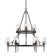 Wooler 9 - Light Dimmable Wagon Wheel Chandelier