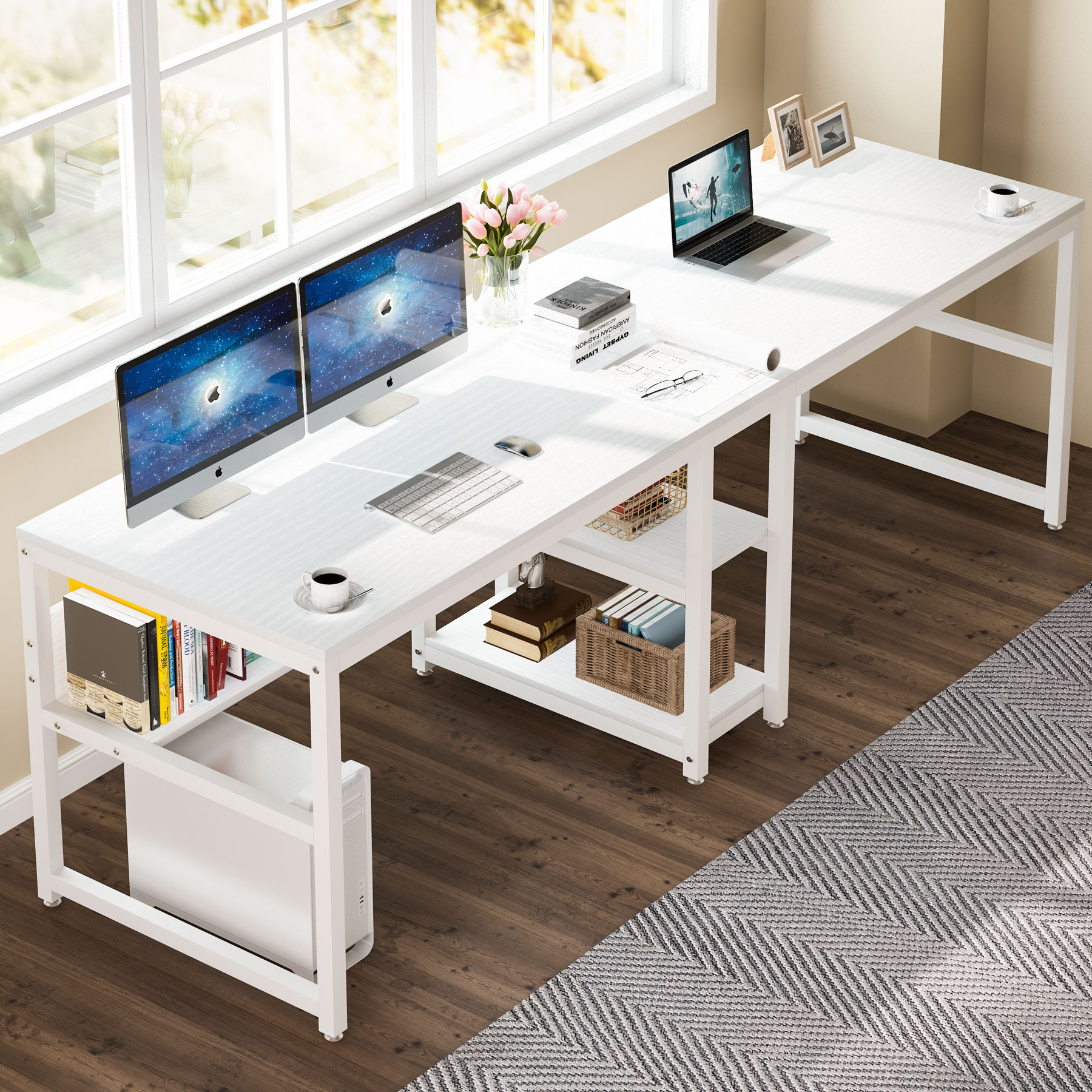 Rigueiro Metal Base Computer Desk