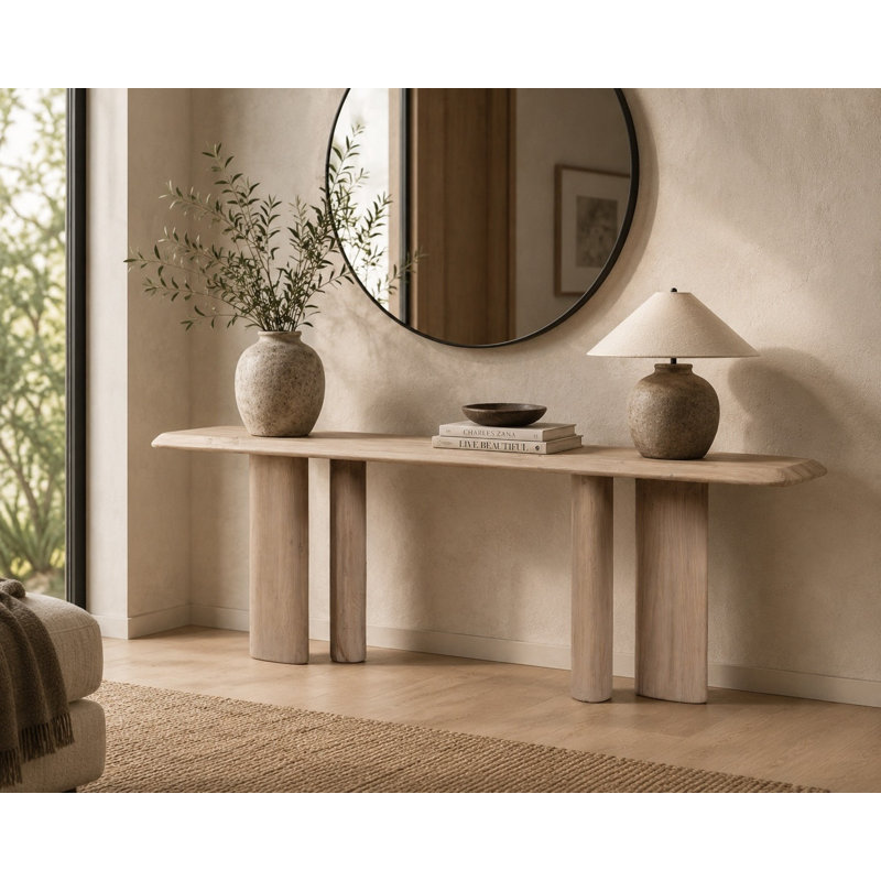 93.7 in. Solid Wood Console Table