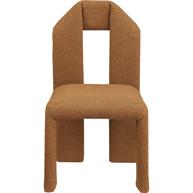 Jaicee Upholstered Dining Chair, Saddle Boucle Fabric